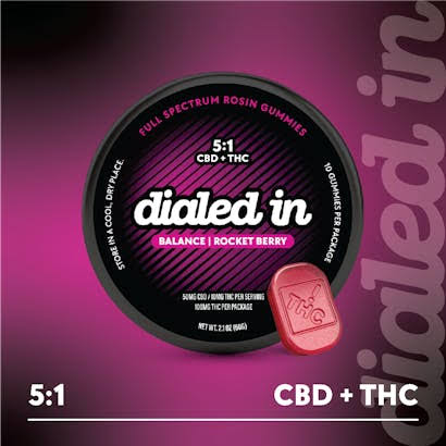 Rocket Berry | 10pk 100mg 1:5 THC:CBD Rosin Gummies