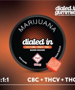 Blood Orange | 20pk 100mg 1:1:1 THC:THCV:CBC Rosin Gummies